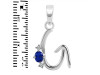 Lapis & White Topaz Alphabet G Pendant LLP-RDA-7.
