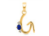 Lapis & White Topaz Alphabet G Pendant LLP-RDA-7.
