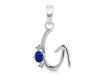 Lapis & White Topaz Alphabet G Pendant LLP-RDA-7.