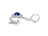 Lapis & White Topaz Alphabet G Pendant LLP-RDA-7.