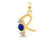 Lapis & White Topaz Alphabet R Pendant LLP-RDA-70.