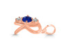 Lapis & White Topaz Alphabet R Pendant LLP-RDA-70.