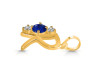 Lapis & White Topaz Alphabet R Pendant LLP-RDA-70.