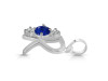 Lapis & White Topaz Alphabet R Pendant LLP-RDA-70.