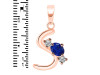 Lapis & White Topaz Alphabet S Pendant LLP-RDA-71.
