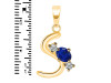 Lapis & White Topaz Alphabet S Pendant LLP-RDA-71.