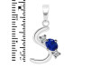 Lapis & White Topaz Alphabet S Pendant LLP-RDA-71.