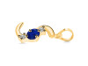 Lapis & White Topaz Alphabet S Pendant LLP-RDA-71.