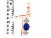 Lapis & White Topaz Alphabet T Pendant LLP-RDA-72.