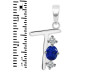 Lapis & White Topaz Alphabet T Pendant LLP-RDA-72.