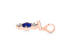 Lapis & White Topaz Alphabet T Pendant LLP-RDA-72.