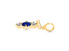 Lapis & White Topaz Alphabet T Pendant LLP-RDA-72.