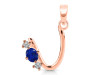 Lapis & White Topaz Alphabet U Pendant LLP-RDA-73.