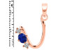 Lapis & White Topaz Alphabet U Pendant LLP-RDA-73.