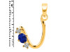Lapis & White Topaz Alphabet U Pendant LLP-RDA-73.