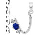 Lapis & White Topaz Alphabet U Pendant LLP-RDA-73.