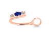 Lapis & White Topaz Alphabet U Pendant LLP-RDA-73.