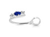 Lapis & White Topaz Alphabet U Pendant LLP-RDA-73.