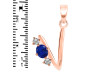 Lapis & White Topaz Alphabet V Pendant LLP-RDA-74.