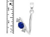 Lapis & White Topaz Alphabet V Pendant LLP-RDA-74.