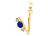 Lapis & White Topaz Alphabet V Pendant LLP-RDA-74.