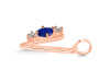 Lapis & White Topaz Alphabet V Pendant LLP-RDA-74.