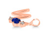 Lapis & White Topaz Alphabet W Pendant LLP-RDA-75.