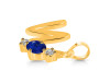 Lapis & White Topaz Alphabet W Pendant LLP-RDA-75.