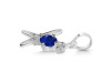 Lapis & White Topaz Alphabet X Pendant LLP-RDA-76.