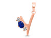 Lapis & White Topaz Alphabet Y Pendant LLP-RDA-77.