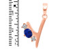 Lapis & White Topaz Alphabet Y Pendant LLP-RDA-77.
