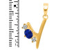 Lapis & White Topaz Alphabet Y Pendant LLP-RDA-77.