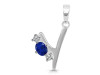 Lapis & White Topaz Alphabet Y Pendant LLP-RDA-77.