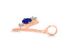 Lapis & White Topaz Alphabet Y Pendant LLP-RDA-77.