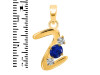 Lapis & White Topaz Alphabet Z Pendant LLP-RDA-78.