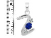 Lapis & White Topaz Alphabet Z Pendant LLP-RDA-78.
