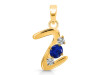 Lapis & White Topaz Alphabet Z Pendant LLP-RDA-78.