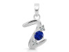 Lapis & White Topaz Alphabet Z Pendant LLP-RDA-78.