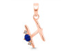Lapis & White Topaz Alphabet H Pendant LLP-RDA-8.