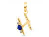 Lapis & White Topaz Alphabet H Pendant LLP-RDA-8.