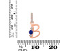 Lapis & White Topaz Alphabet B Pendant LLP-RDA-80.