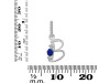 Lapis & White Topaz Alphabet B Pendant LLP-RDA-80.