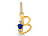 Lapis & White Topaz Alphabet B Pendant LLP-RDA-80.