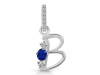 Lapis & White Topaz Alphabet B Pendant LLP-RDA-80.