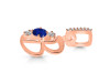 Lapis & White Topaz Alphabet B Pendant LLP-RDA-80.