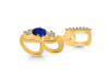 Lapis & White Topaz Alphabet B Pendant LLP-RDA-80.