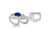 Lapis & White Topaz Alphabet B Pendant LLP-RDA-80.
