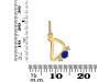 Lapis & White Topaz Alphabet D Pendant LLP-RDA-82.