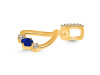 Lapis & White Topaz Alphabet D Pendant LLP-RDA-82.