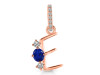 Lapis & White Topaz Alphabet E Pendant LLP-RDA-83.